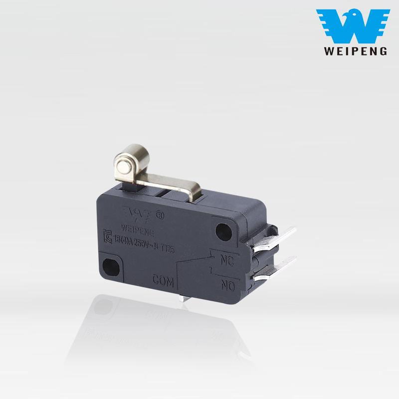 16A 3-Pin Self-Reset Roller Washing Machine Micro Switch