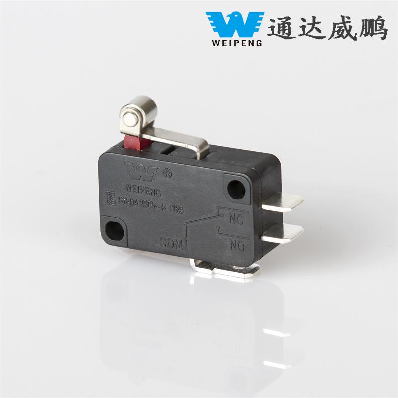 16A 3-Pin Self-Reset Silver Contact စက်မှုပစ္စည်း Micro Switch