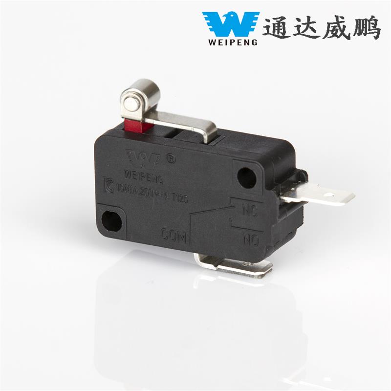 16A ပုံမှန်အားဖြင့် ဖွင့်ထားသော Micro Switch Short Wheel Household Appliance Switch