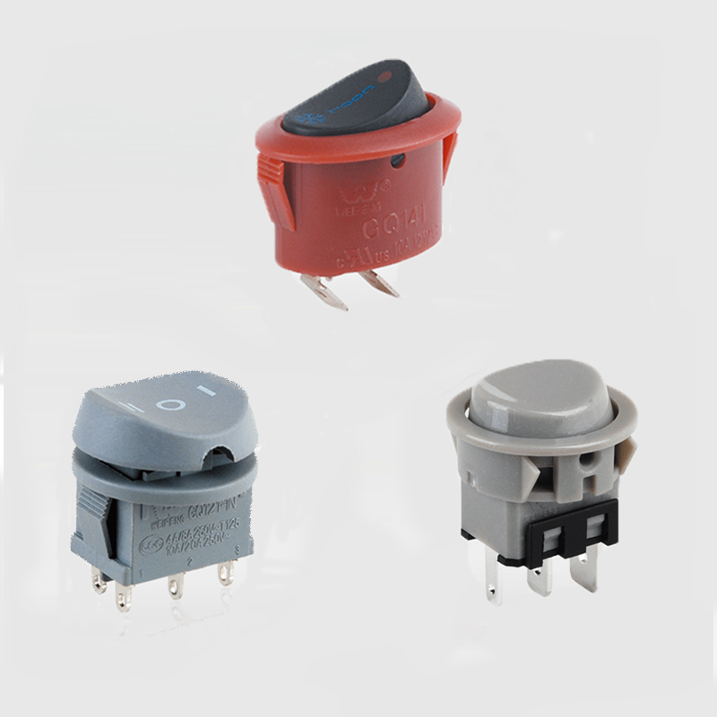 အဖွင့်/အပိတ် Round Rocker Switch 2pin/3pin