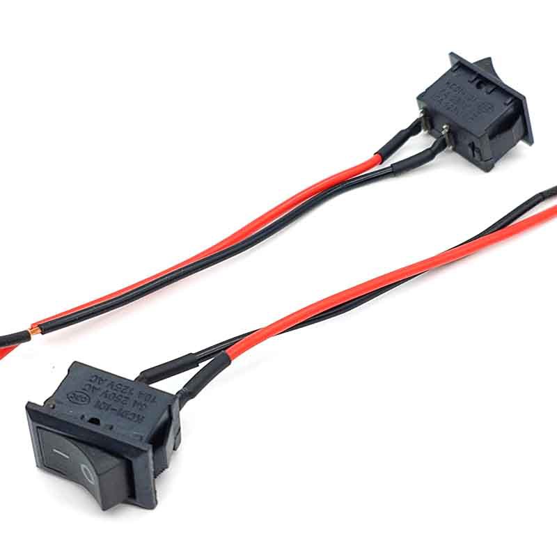 21 * 15MM Two-Pin Soldered ဝါယာကြိုးပါဝါ switch