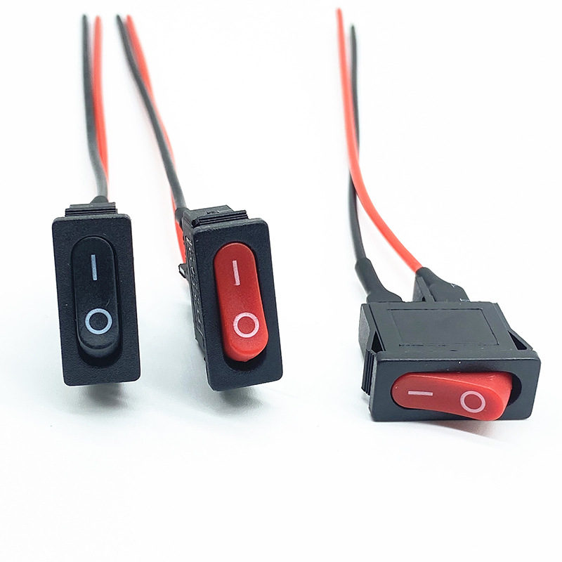 ပြားချပ်ချပ်လှေ -shaped 9.5 * 21 မီလီမီတာပါဝါ rocker switch