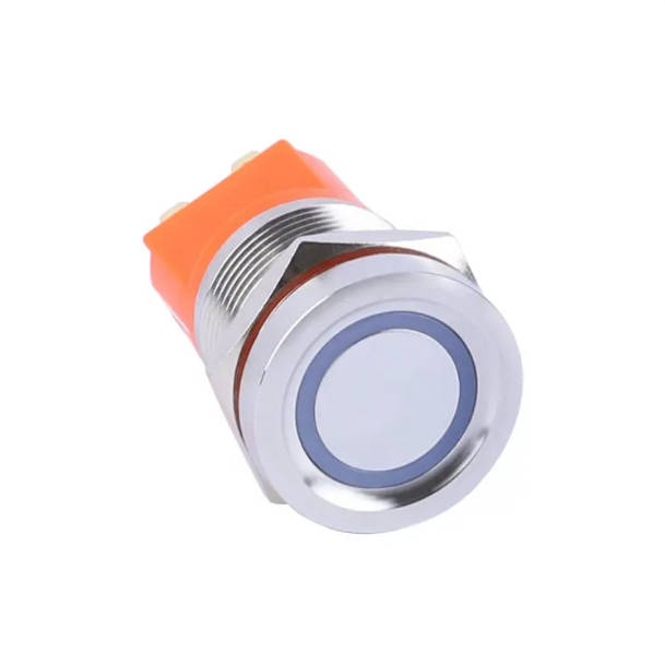 Flat Round Head Stainless Steel Laching Piezo Switch