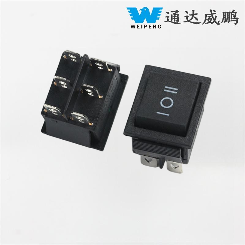 KCD4 Rocker Switch 31*25mm ငွေရောင်အဆက်အသွယ်များ 16A 250V