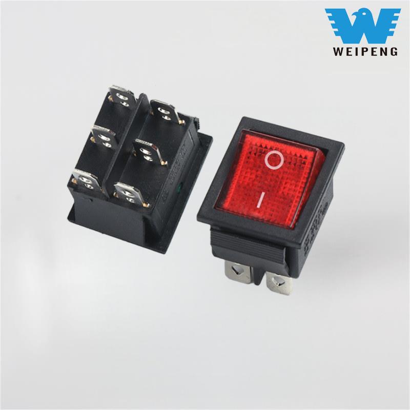 Kcd4 Water Dispenser Rocker Switch 2-Position 6-Pin