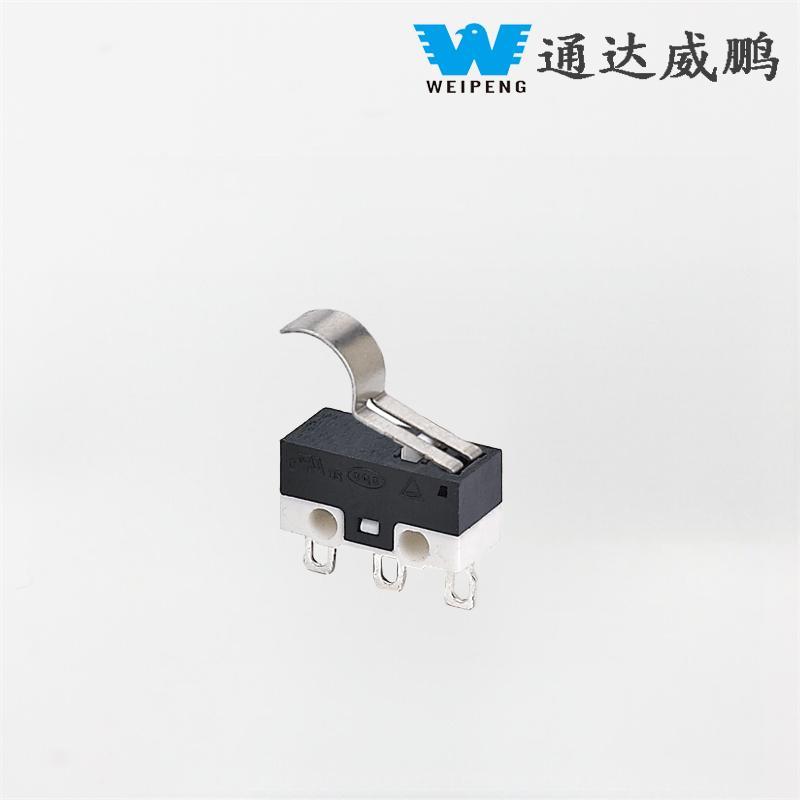 Multi-Spec 3A 125V လက်ကိုင်ပါရှိသော Micro Mouse Switch အသေး