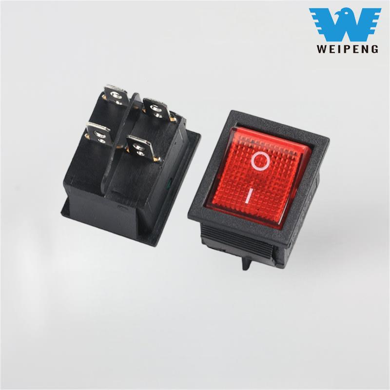 Rocker Switch Kcd4-201 Four-Pin Six-Pin Two-Position