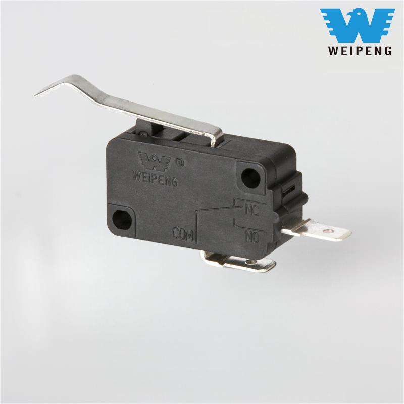 Two-Terminal Handle Silver Contact ပုံမှန်အားဖြင့် Water Heater Micro Switch ကိုဖွင့်ပါ။