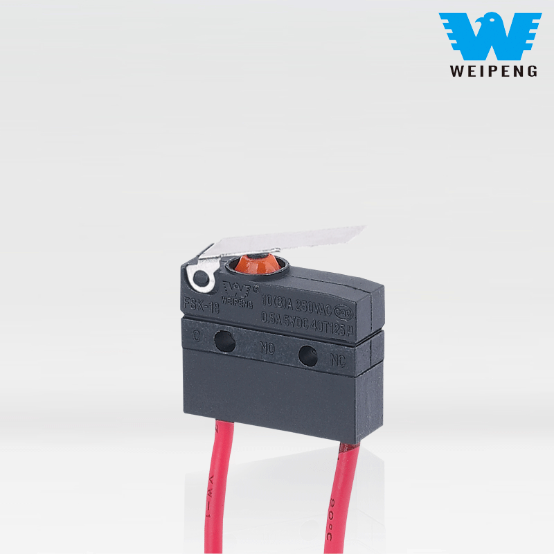 Water Pump Motor အတွက် ဝါယာကြိုးများဖြင့် ရေစိုခံ Micro Switch